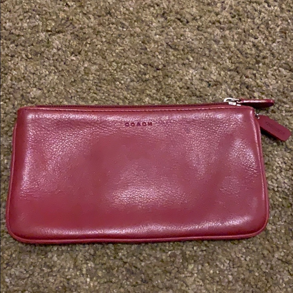 Red coach wallet
